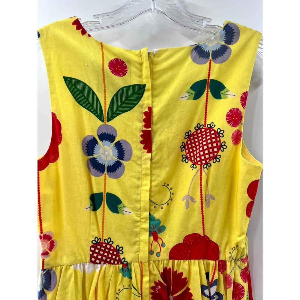 ModCloth Women’s Yellow Floral Retro Summer Garden Party Dress Size Medium NWT - Picture 9 of 9